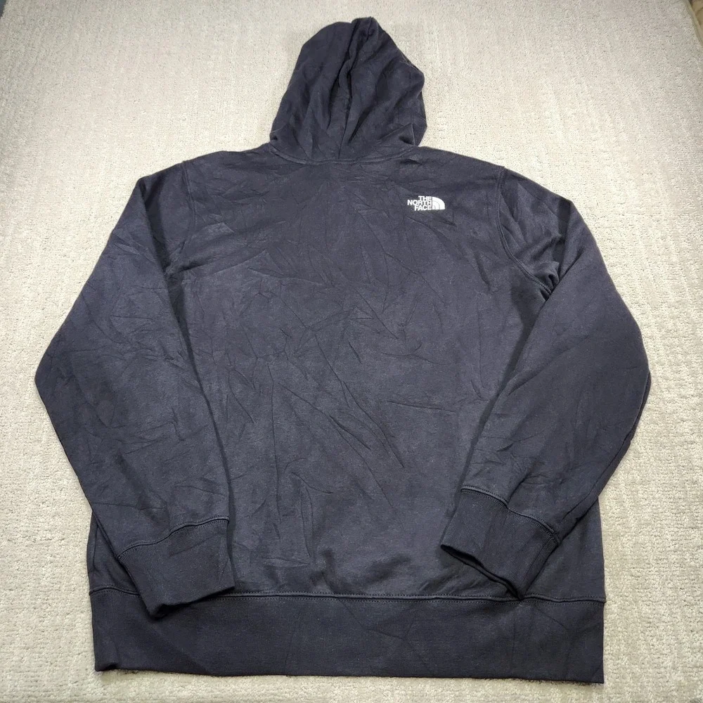 The North Face Hoodie Men Large New Veiws Same Planet Recycled Black Fleece NEW